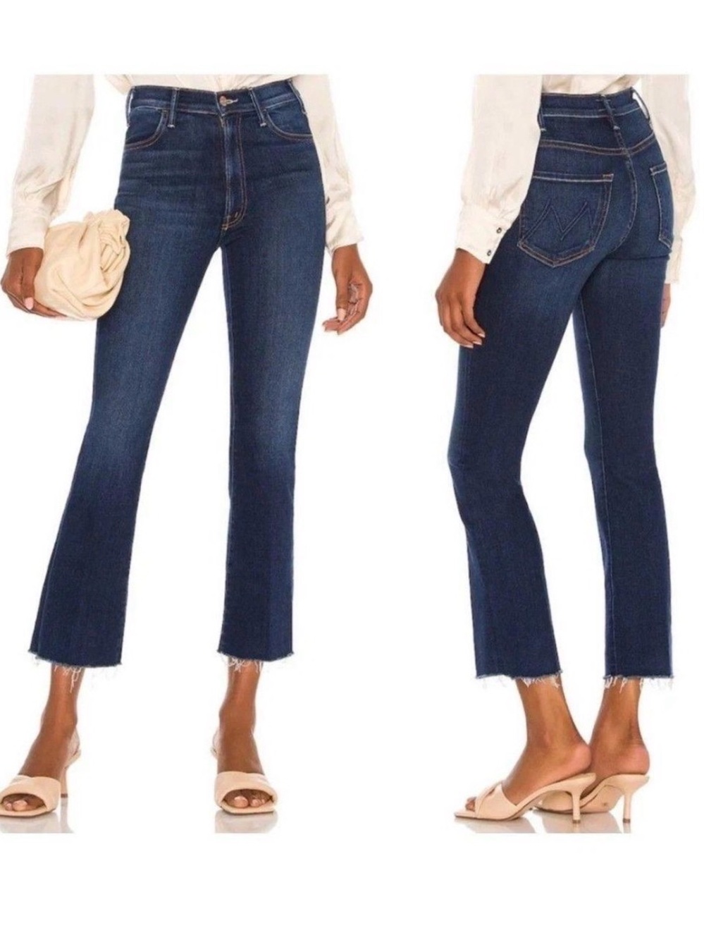 MOTHER The Hustler Ankle Fray Jeans - Wash: Home Movies